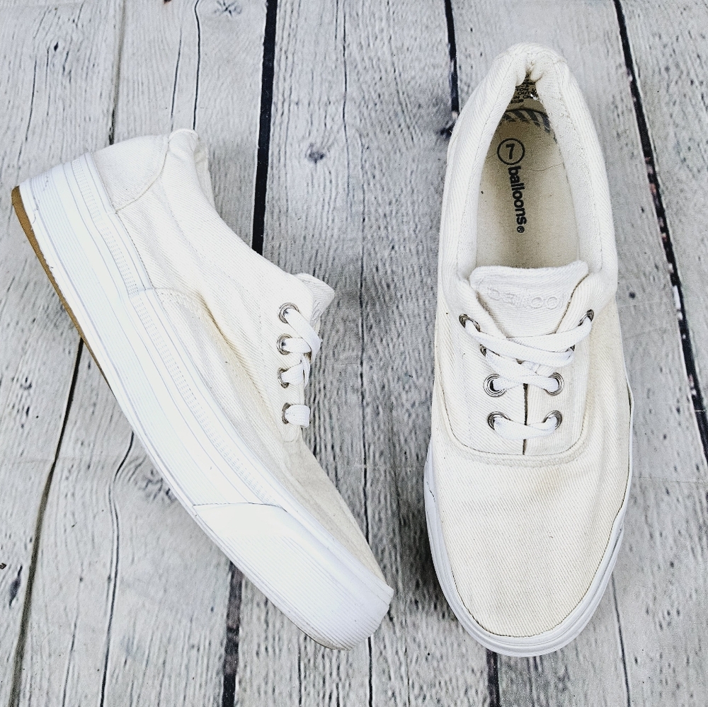 BALLOONS | laceup platform cotton sneakers